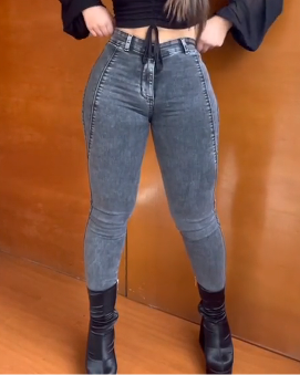 Gray High Stretch Jeans (Pre-Sale)