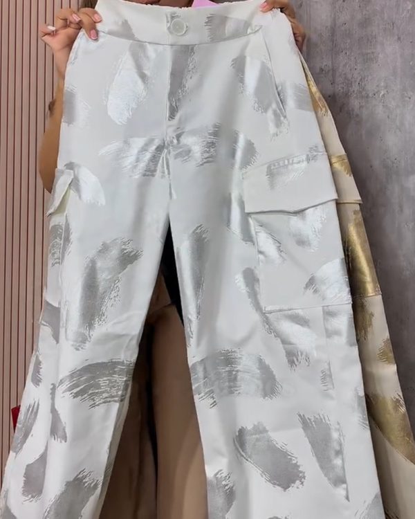 Metallic Loose Trousers